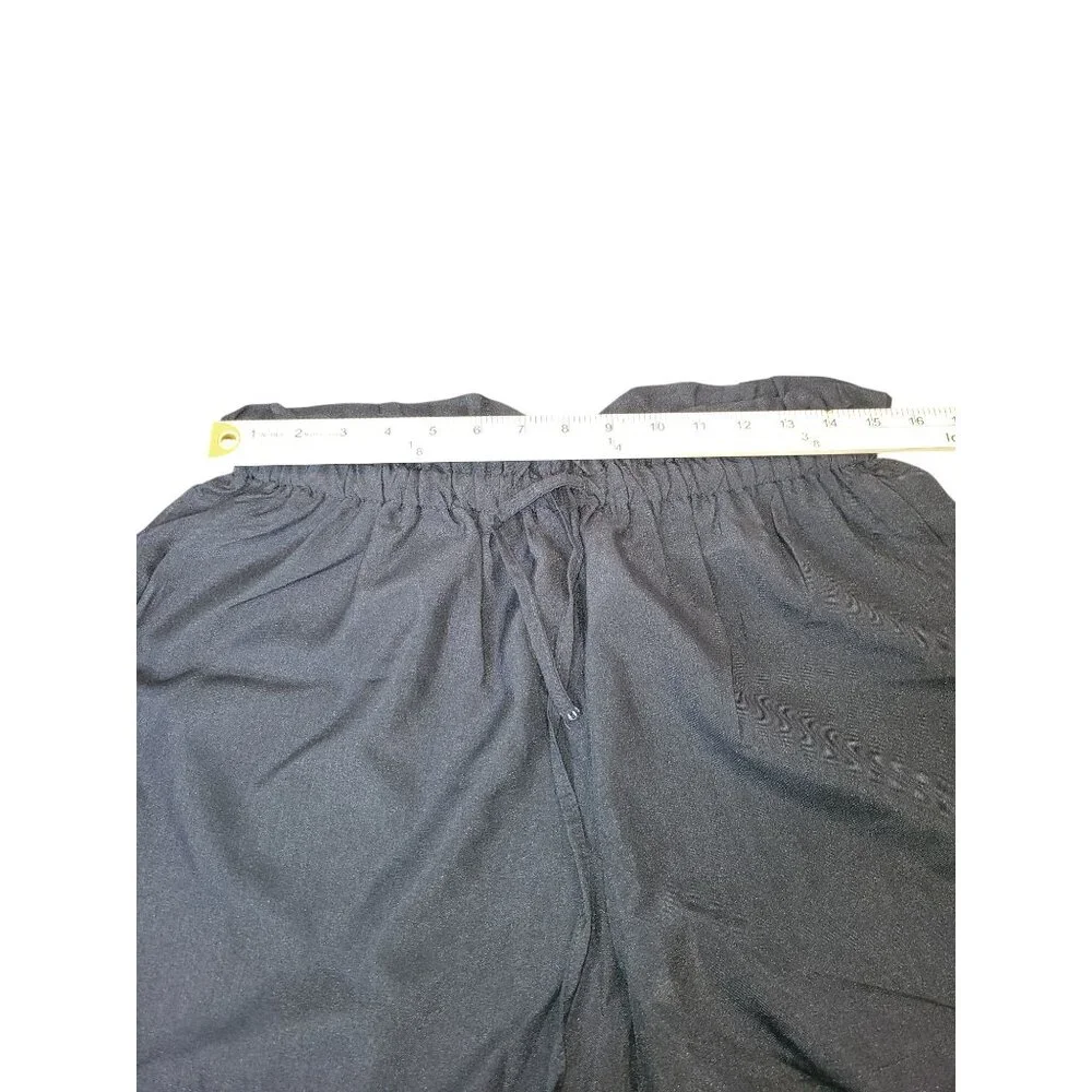 Black Drawstring Paperbag Waist Womens Shorts XL - Picture 5 of 5